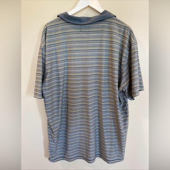 Linksoul Golf Men’s Premium Striped Polo Shirt XXL Tempus Fugit Luxury Cotton - Picture 5 of 5